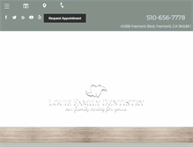 Tablet Screenshot of christopherlouiedds.com